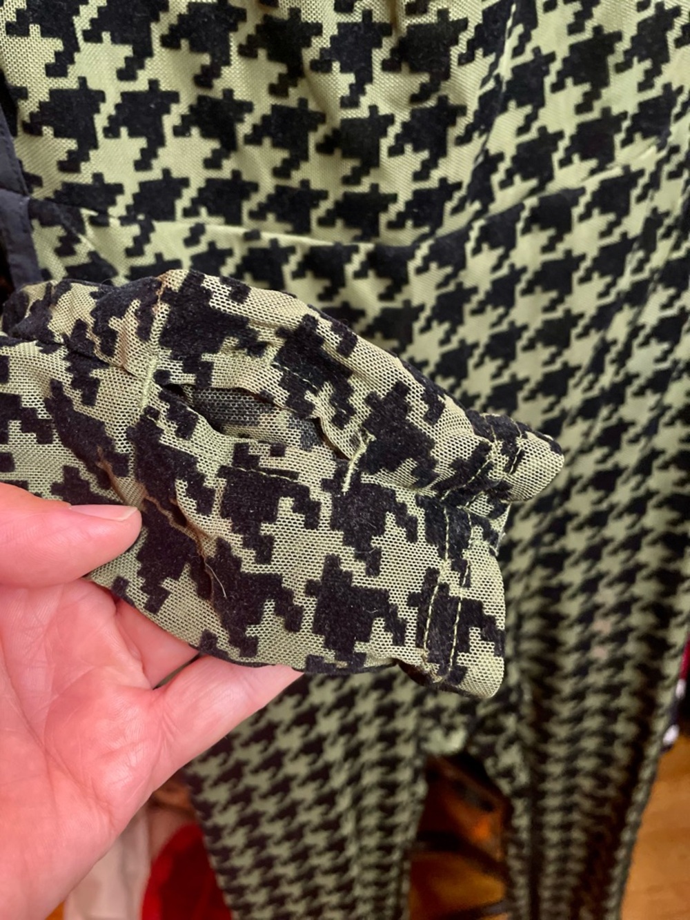 SEXY adidas Ivy Park Green and Black Houndstooth Jumpsuit - Picture 5 of 8